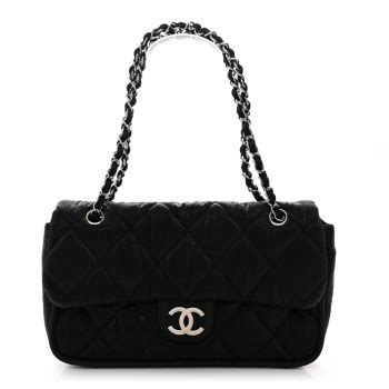 chanel coated canvas quilted le marais flap black|Chanel Coated Canvas Quilted Le Marais Flap Black.